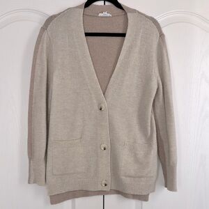 Steve Madden Cream Cardigan Sweater Knit V-Neck